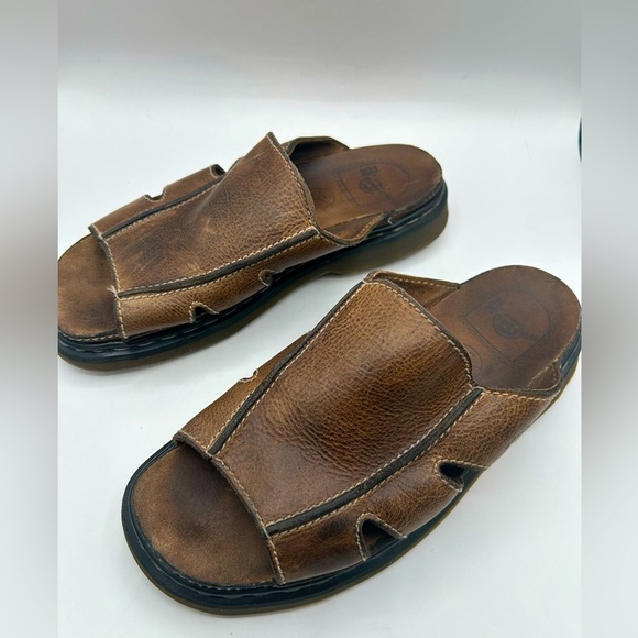 Rare Vintage 90's Dr. Martens Platform Slides
Brown Leather Sandals Size 13 Y2K - Picture 4 of 15